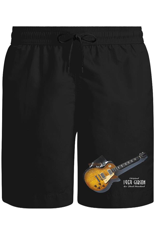 Gitar - Gibson - 1959 Unisex Siyah Şort