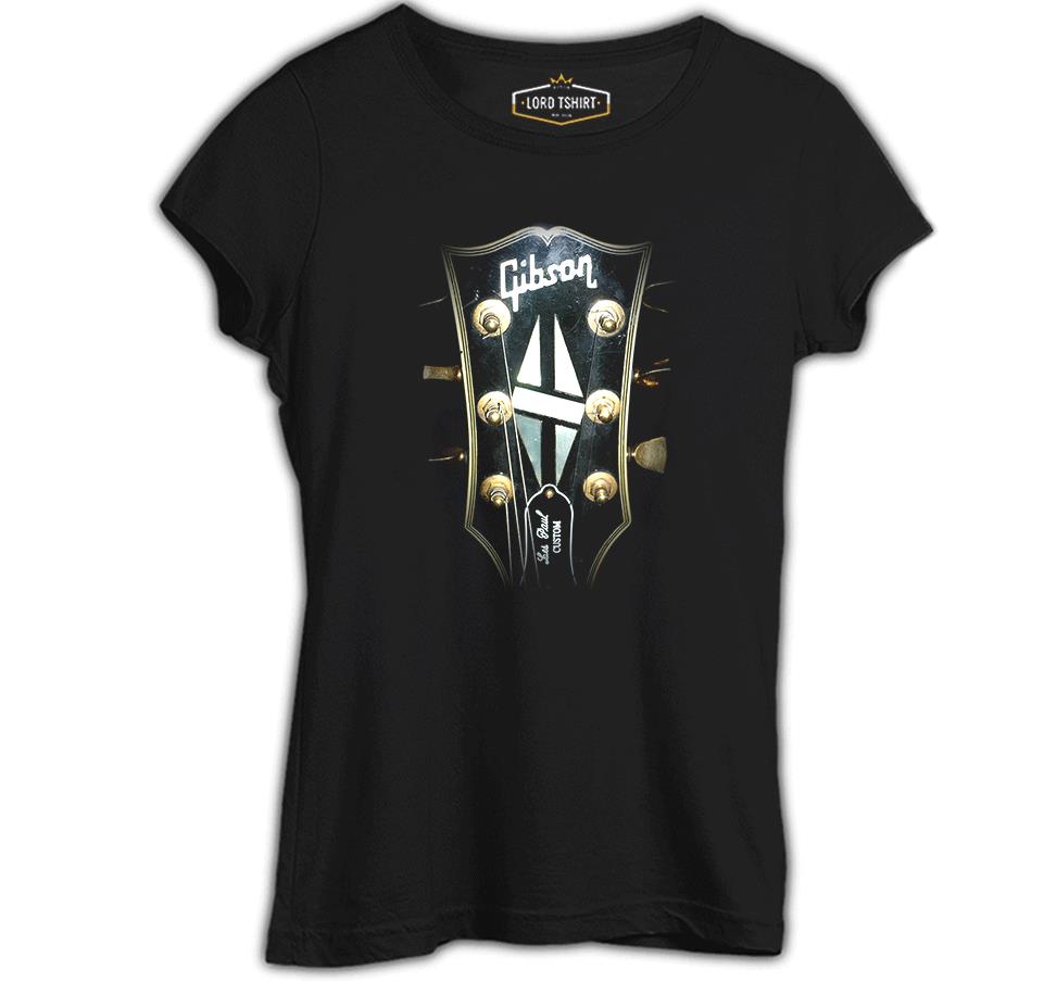 Gitar - Gibson 2 Siyah Kadın Tshirt