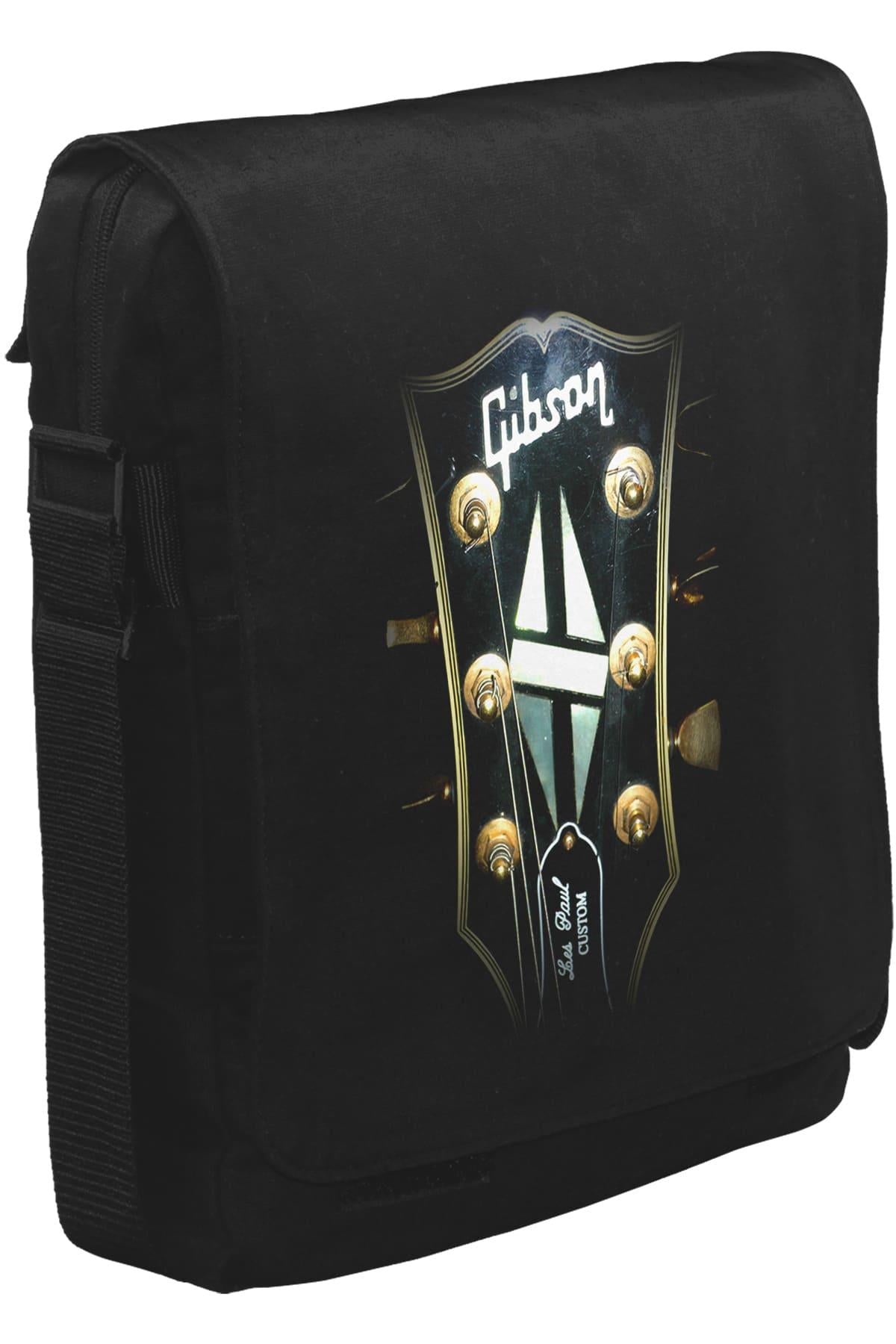 Gitar - Gibson II Unisex Siyah Postacı Çanta