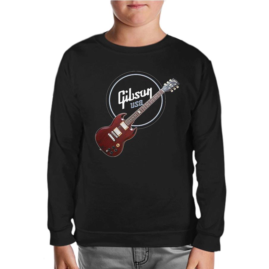 Guitar - Gibson - USA Black Kids Sweatshirt