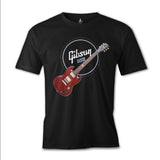 Gitar - Gibson - USA Siyah Erkek Tshirt