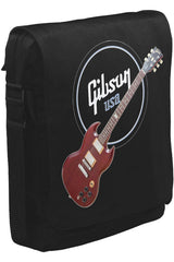 Gitar - Gibson - USA Unisex Siyah Postacı Çanta