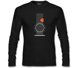 Gitar - Pena Siyah Erkek Sweatshirt