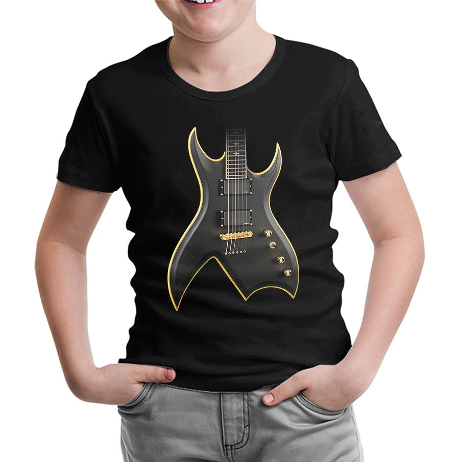 Gitar Siyah Çocuk Tshirt