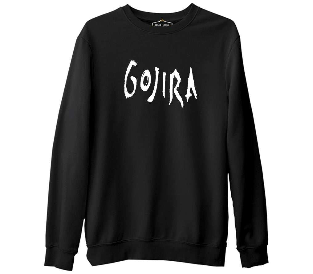 Gojira - Logo  Siyah Erkek Kalın Sweatshirt
