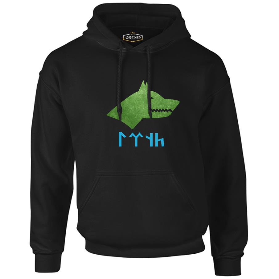 Göktürk Kurt 2 Black Men's Zipperless Hoodie