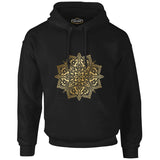 Golden Mandala Black Men's Zipperless Hoodie