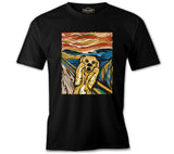 Golden Retriever in Scream Black Men's Tshirt