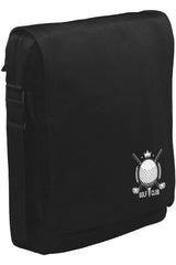 Golf Kulübü - Golf Club Unisex Siyah Postacı Çanta