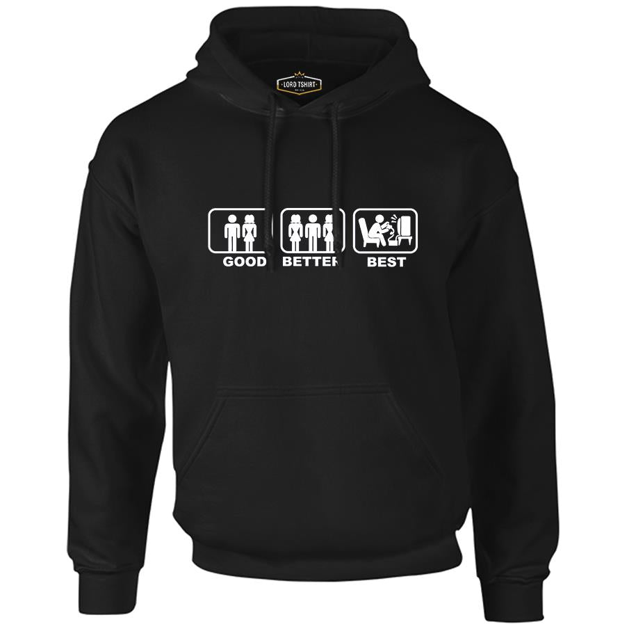 Good Better Best Black Men's Zipperless Hoodie