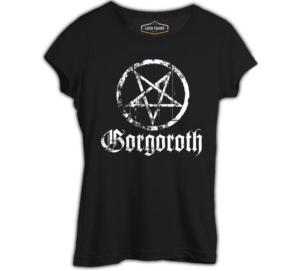 Gorgoroth - Pentagram Logo Siyah Bayan Tshirt