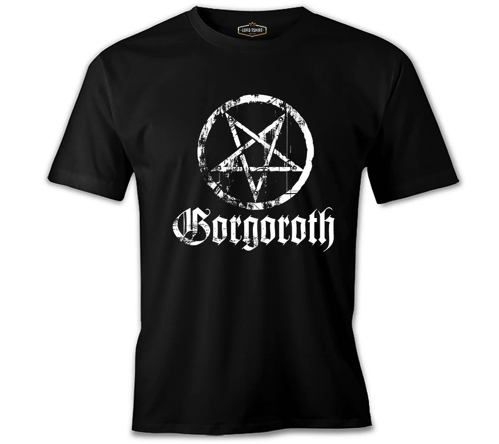 Gorgoroth - Pentagram Logo Siyah Erkek Tshirt