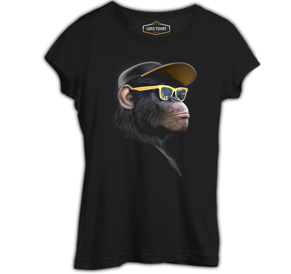 Goril - Gözlük Siyah Kadın Tshirt