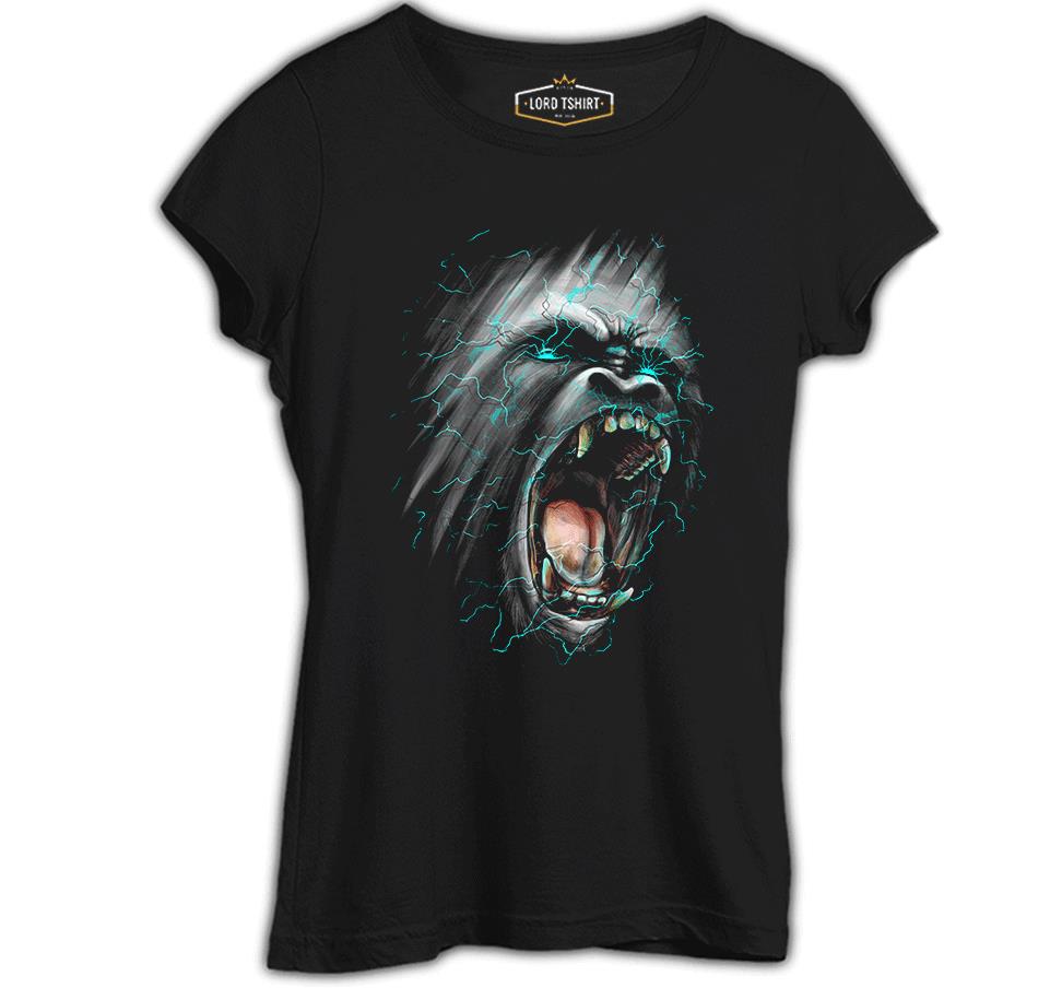 Goril Siyah Kadın Tshirt