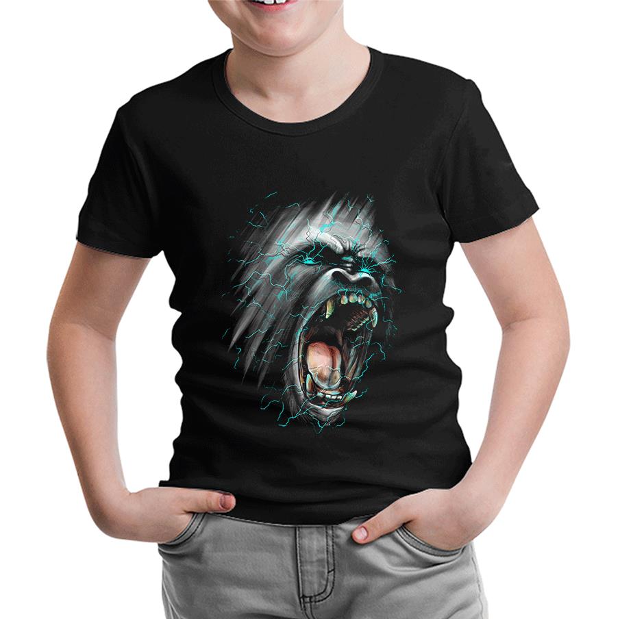 Goril Siyah Çocuk Tshirt