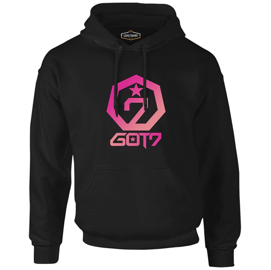 GOT7 - Logo Star Black Men's Zipperless Hoodie