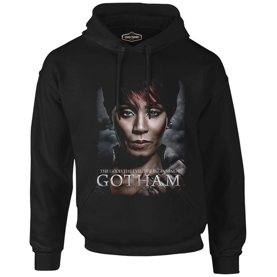 Gotham - The Beginning Siyah Erkek Fermuarsız Kapşonlu