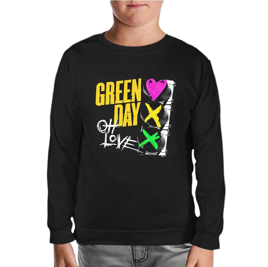 Green Day - Oh Love Siyah Çocuk Sweatshirt