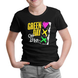 Green Day - Oh Love Black Kids Tshirt