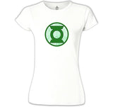 Green Lantern - Logo Beyaz Kadın Tshirt