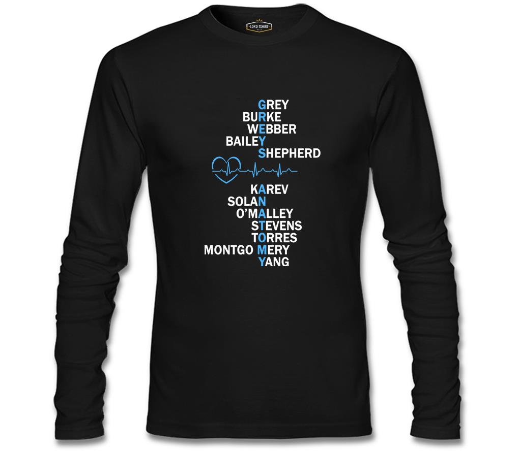 Grey's Anatomy - Grey Siyah Erkek Sweatshirt
