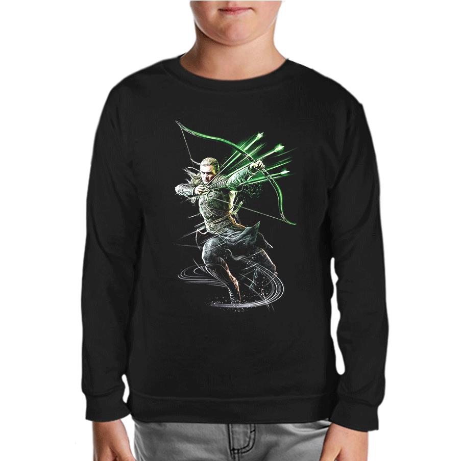 Guardians of Middle Earth - Legolas Black Kids Sweatshirt