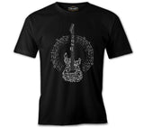 Guitar and the Notes Black Men's Tshirt