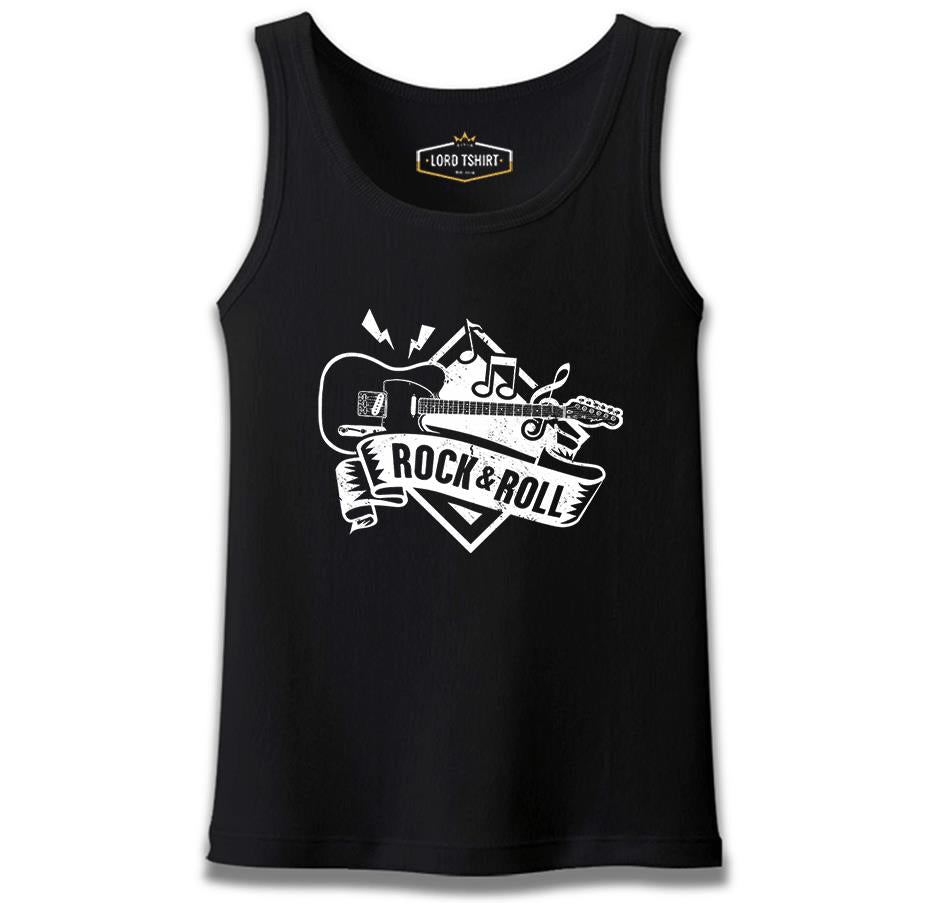 Guitar Rock 'n Roll Siyah Erkek Atlet