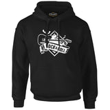 Guitar Rock 'n Roll Black Men's Zipperless Hoodie