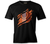 Guitar with a Ripped View Black Men's Tshirt