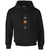 Sun Moon and Stars Black Men's Zipperless Hoodie