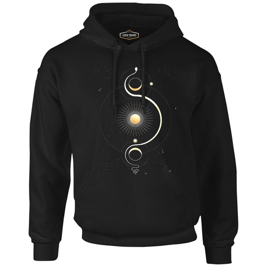 Gunes Orbit Black Men's Zipperless Hoodie