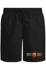 Guns N Roses - Drops Logo Unisex Siyah Şort