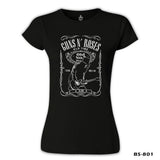 Guns N' Roses - Old Time Siyah Kadın Tshirt