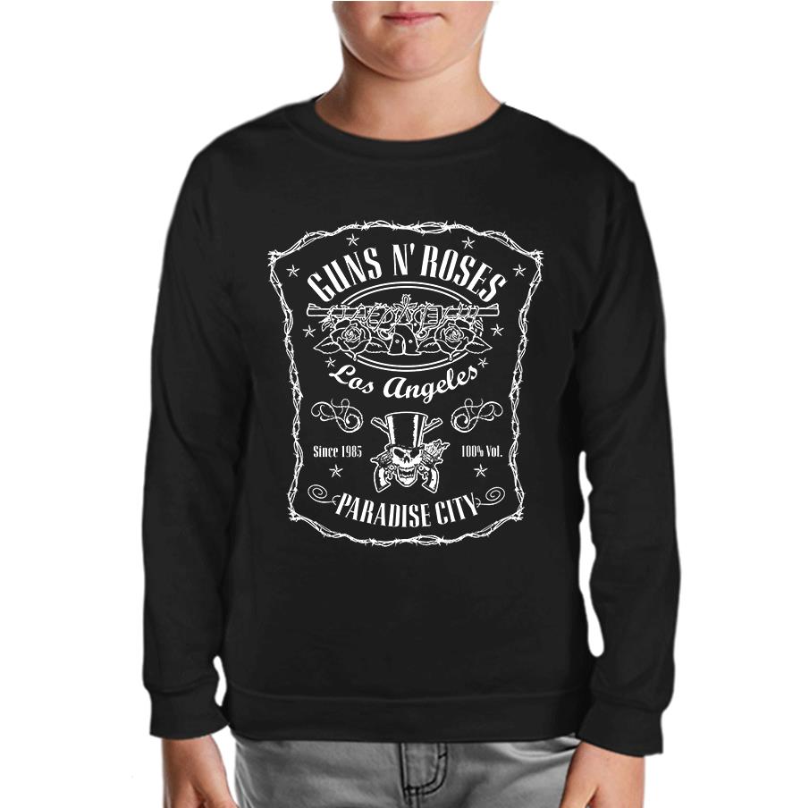 Guns N' Roses - Paradise City Black Kids Sweatshirt