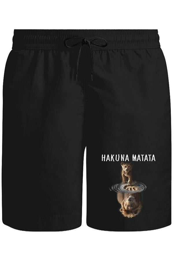 Hakuna Matata - Lion Unisex Black Shorts 