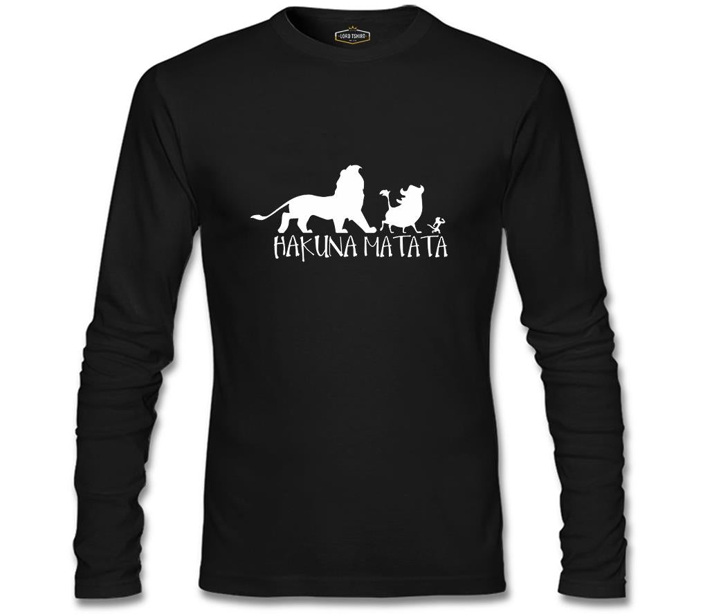 Hakuna Matata - DonT Siyah Erkek Sweatshirt