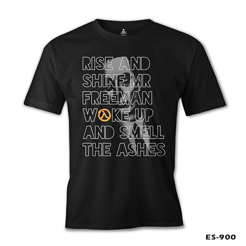 Half Life 2 - Rise and Shine  Siyah Erkek Tshirt