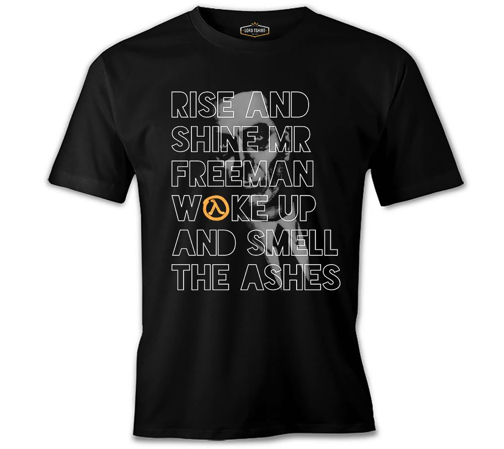 Half Life 2 - Rise and Shine  Siyah Erkek Tshirt