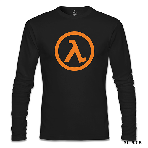 Half Life - Logo Siyah Erkek Sweatshirt