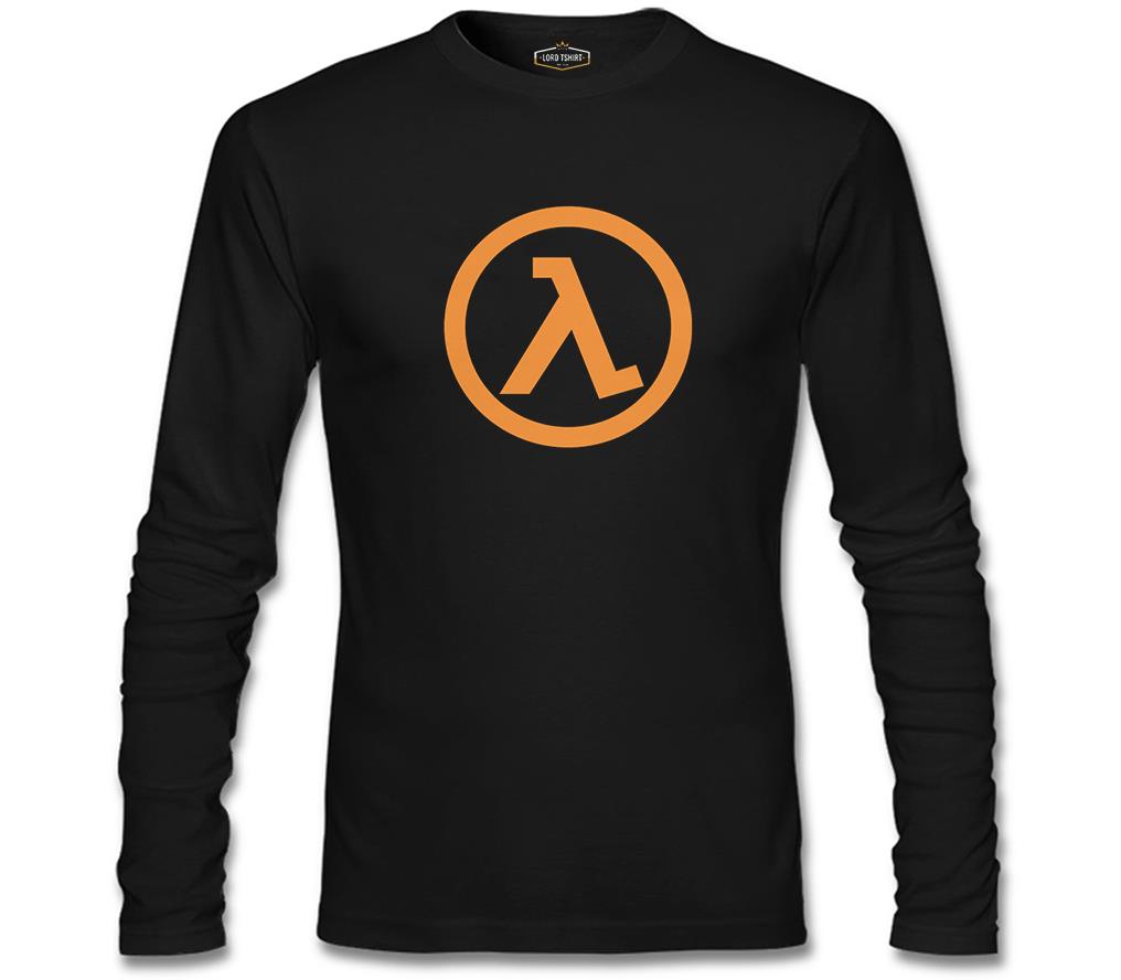 Half Life - Logo Siyah Erkek Sweatshirt