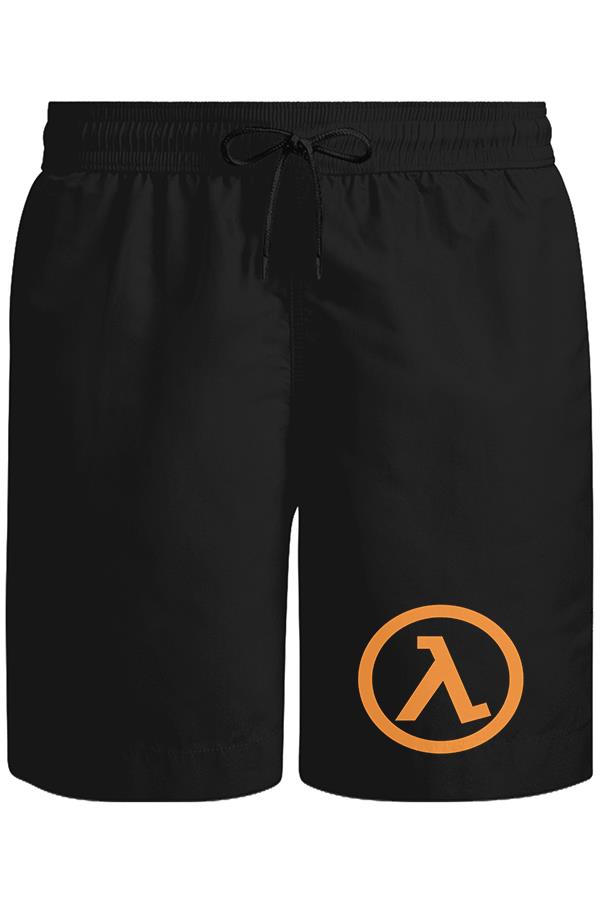 Half Life - Logo Unisex Siyah Şort