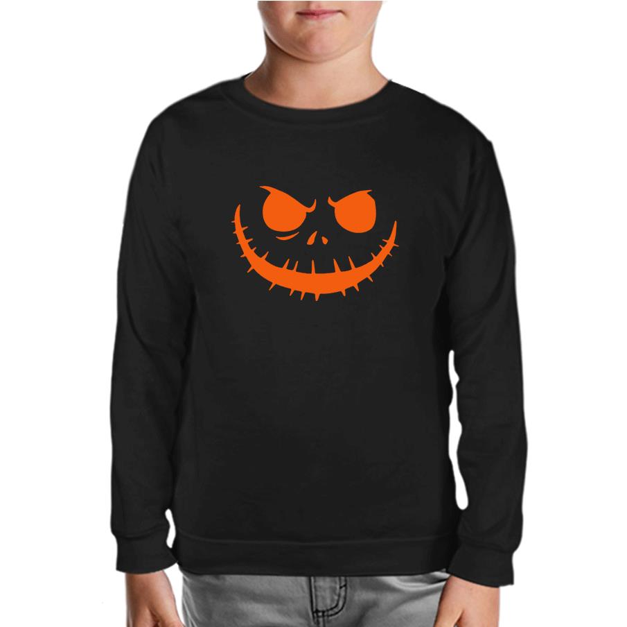 HalloWeen - Face Black Kids Sweatshirt