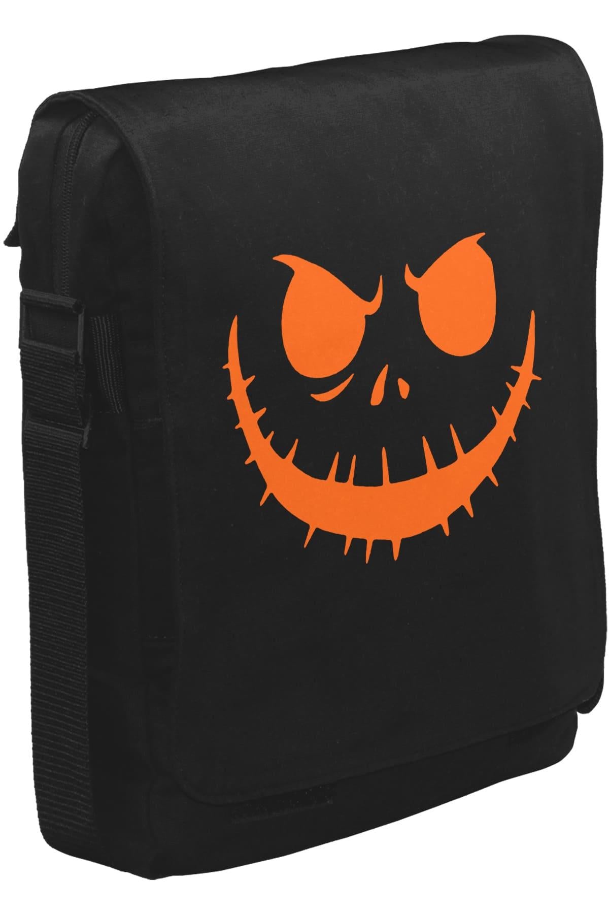 HalloWeen - Face Unisex Siyah Postacı Çanta