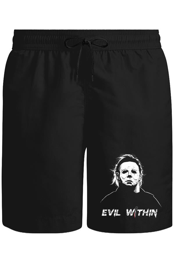 Halloween - Myers Unisex Siyah Şort