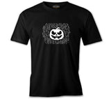 Halloween - Pumpkin Lines Siyah Erkek Tshirt