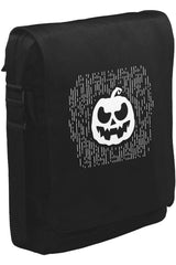 Halloween - Pumpkin Lines Unisex Siyah Postacı Çanta