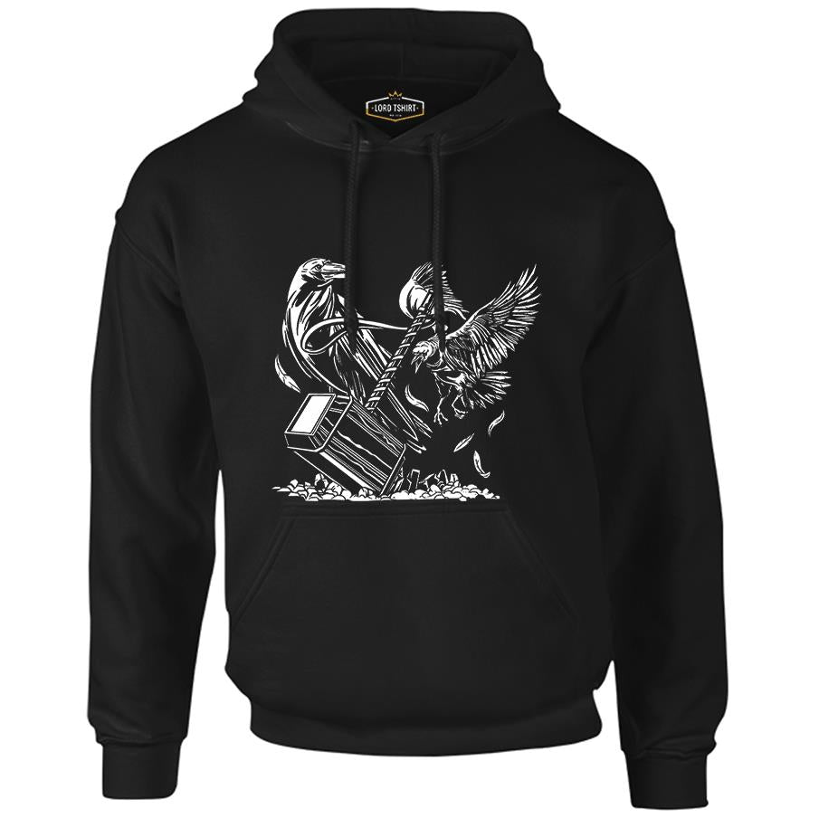 Hammer and the Crows Black Men's Zipperless Hoodie
