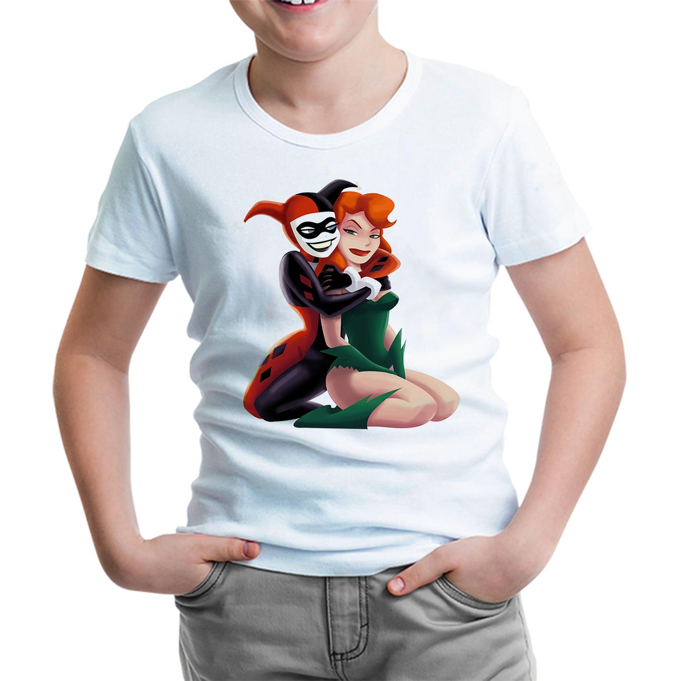 Harley Quinn and Ivy Beyaz Çocuk Tshirt