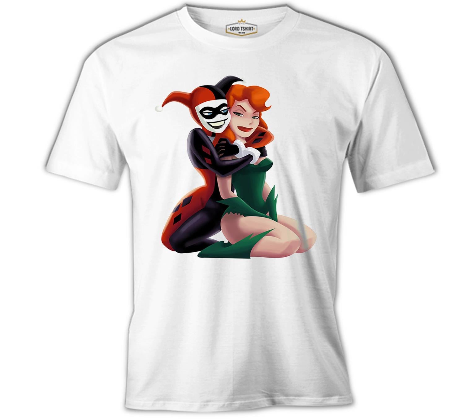 Harley Quinn and Ivy White Men's T-Shirt 